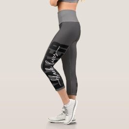 Black Lives Matt Typografy Capri Leggings