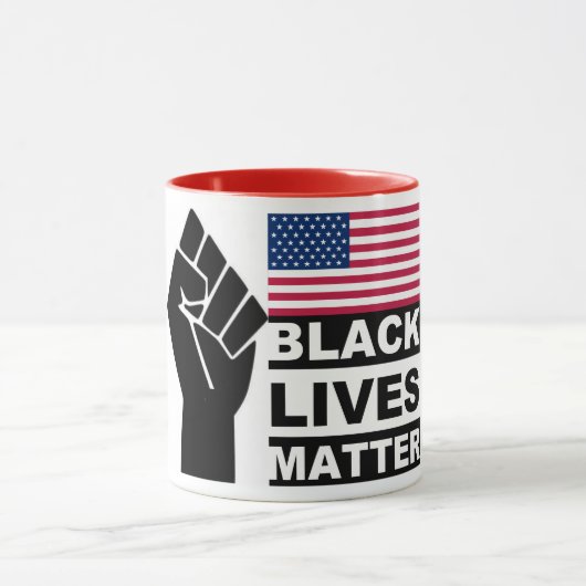 Black Lives Matt USA Flaggensammlung Tasse (Zentrum)