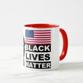 Black Lives Matt USA Flaggensammlung Tasse (VorderseiteRechts)