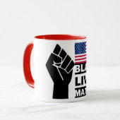 Black Lives Matt USA Flaggensammlung Tasse (Vorderseite Links)