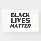 Black Lives Matt White Black Moderne Typografie Banner (Horizontal)