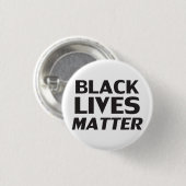 Black Lives Matt White Black Moderne Typografie Button (Vorne & Hinten)