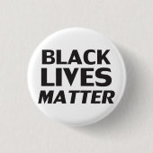 Black Lives Matt White Black Moderne Typografie Button (Vorderseite)