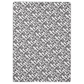 Black Lives Matt White Black Moderne Typografie Klemmbrett (Rückseite)