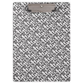 Black Lives Matt White Black Moderne Typografie Klemmbrett (Vorderseite)