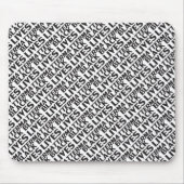 Black Lives Matt White Black Typografy Moderne Mousepad (Vorne)