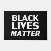 Black Lives Matt White Black Typografy Muster Fußmatte (Vorderseite)