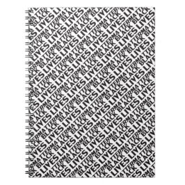 Black Lives Matt White Black Typografy Muster Notizblock