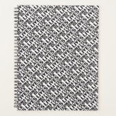 Black Lives Matt White Black Typografy Muster Planer (Vorderseite)