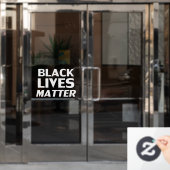 Black Lives Matt White moderne fette Typografie Fensteraufkleber (Büro Tür)