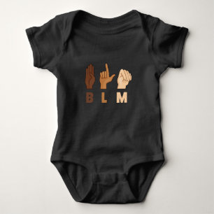 Black Lives Matter ASL Equality BLM Geschenk Baby Strampler