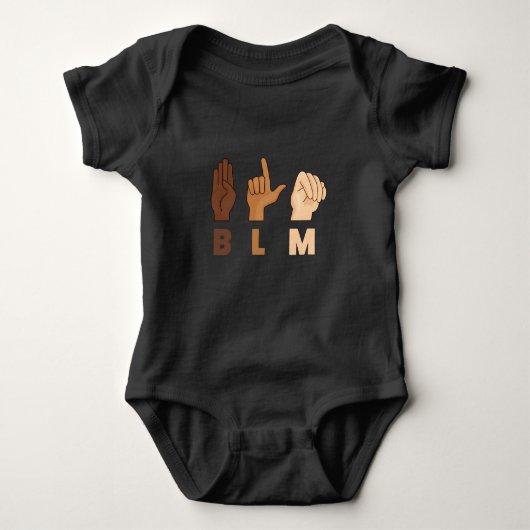 Black Lives Matter ASL Equality BLM Geschenk Baby Strampler (Vorderseite)