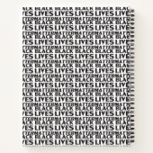 Black Lives Matter black modern typography pattern Notizblock (Rückseite)