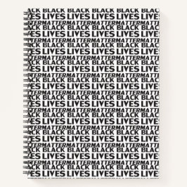 Black Lives Matter black modern typography pattern Notizblock