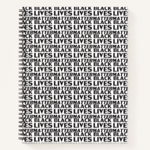 Black Lives Matter black modern typography pattern Notizblock