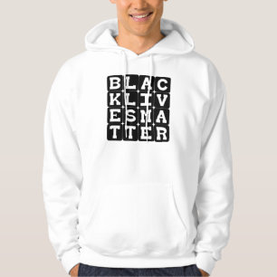 Black Lives Matter BLM im Quadratmuster Hoodie