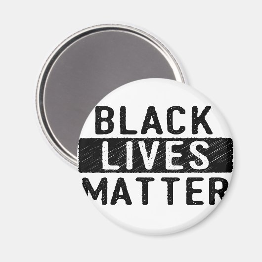 Black Lives Matter - Bold Design - Black Prix Magnet (Vorderseite/Rückseite)