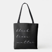 Black Lives Matter Calligraphy Custom Colors Tasche (Rückseite)