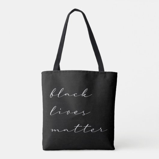 Black Lives Matter Calligraphy Custom Colors Tasche (Rückseite)