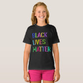 Black Lives Matter Colorful Stencil 01 Editable T-Shirt (Vorne ganz)