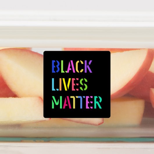Black Lives Matter Colorful Stencil 01 Etiketten (Befestigt)