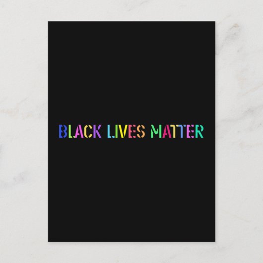 Black Lives Matter Colorful Stencil 02 Postkarte (Vorderseite)