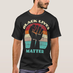 Black Lives Matter Cool Retro Sunset Design for B T-Shirt