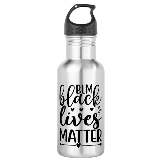Black Lives Matter Edelstahlflasche (Vorderseite)