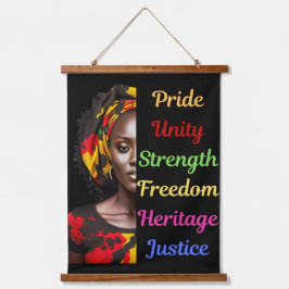 Black Lives Matter Empowerment Wall Tapestry Wandteppich Mit Holzrahmen
