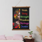 Black Lives Matter Empowerment Wall Tapestry Wandteppich Mit Holzrahmen (Schlafzimmer)