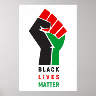 Black Lives Matter erhöht erstes Symbol Afrikanisc Poster