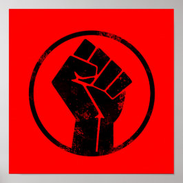 Black Lives Matter FIST (roter Hintergrund) #BLM Poster