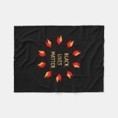 Black Lives Matter Fleece Blanket (Vorderseite (Horizontal))
