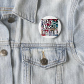 Black Lives Matter Floral Design Button (Beispiel)