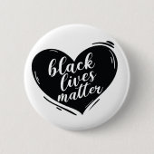 Black Lives Matter Heart Button (Vorderseite)