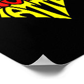 Black Lives Matter Heart Graphic Pan African Flag Poster (Ecke)