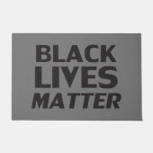 Black Lives Matter Holzkohle Graue schwarze Typogr Fußmatte (Vorderseite)