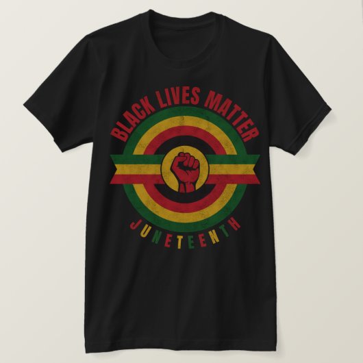 Black Lives Matter Juneteenth Black Power T-Shirt (Design vorne)