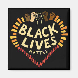 Black Lives Matter Magnet ~ dunkel