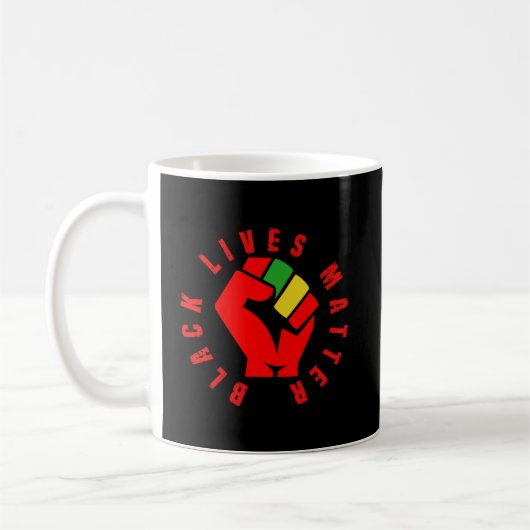 Black Lives Matter mit feinem T - Shirt Kaffeetasse (Links)