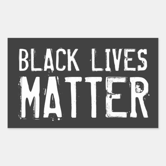 Black Lives Matter - Not leidende Buchstaben Rechteckiger Aufkleber (Vorderseite)