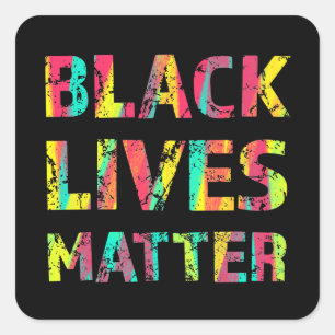 Black Lives Matter Painting 01 überraschend farbe Quadratischer Aufkleber