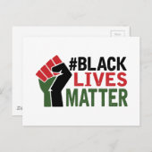 #Black Lives Matter Postkarte (Vorne/Hinten)