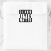 BLACK LIVES MATTER QUADRATISCHER AUFKLEBER (Tasche)