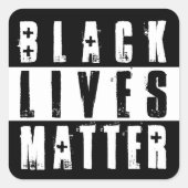 BLACK LIVES MATTER QUADRATISCHER AUFKLEBER (Vorderseite)