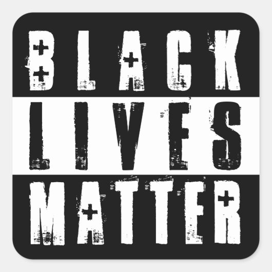 BLACK LIVES MATTER QUADRATISCHER AUFKLEBER (Vorderseite)