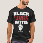 Black Lives Matter Raise Fire Personalisiert Name T-Shirt (Vorderseite)
