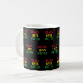 BLACK LIVES MATTER Red Yellow Green BHM BLM Kaffeetasse (Vorderseite Links)