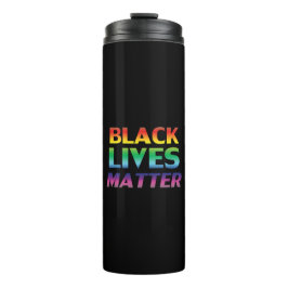 Black Lives Matter Regenbogen Farben lgbt Stolz sc Thermosbecher