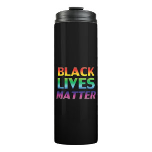 Black Lives Matter Regenbogen Farben lgbt Stolz sc Thermosbecher